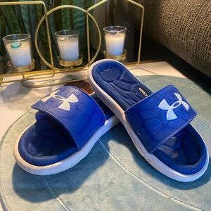 Under Armour Kids Royal Blue Slide Sandals
